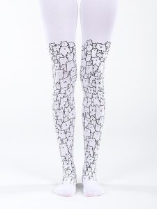 Clowder of cats white - Virivee Tights - Unique tights designed and ...
