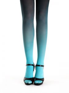 Turquoise-black ombre tights - Virivee Tights - Unique tights designed ...