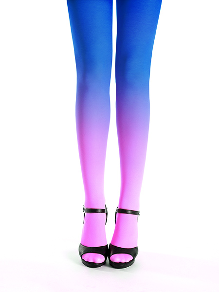 Pink-sapphire ombre tights