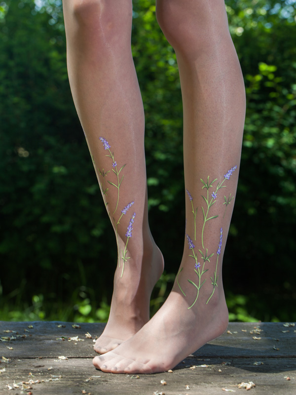 Lavender flower tights