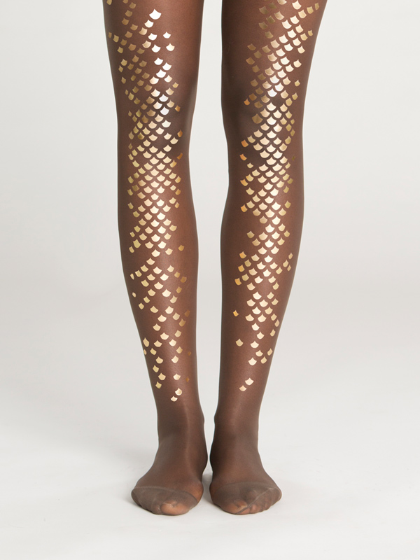 Mermaid thigh high with gold scales 