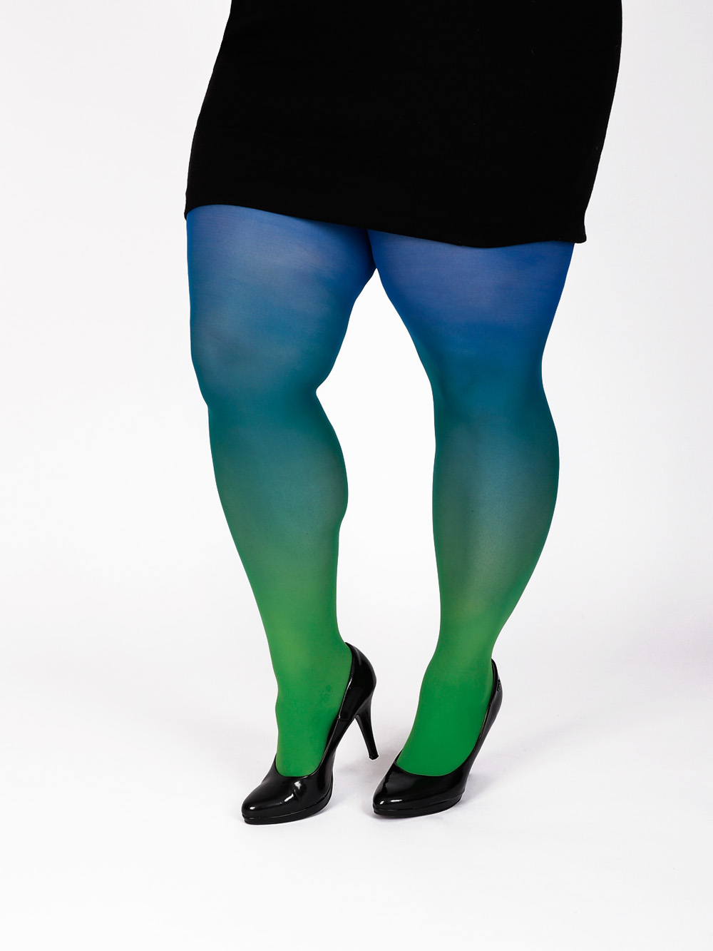 Plus size green-blue tights - Virivee Tights - Unique tights designed and  made in Europe