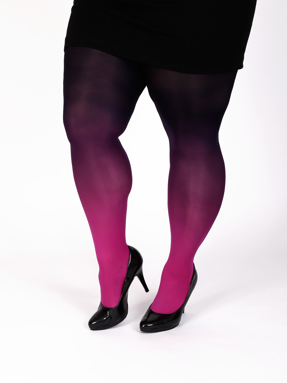 Plus size hot pink-black tights - Virivee Tights - Unique tights