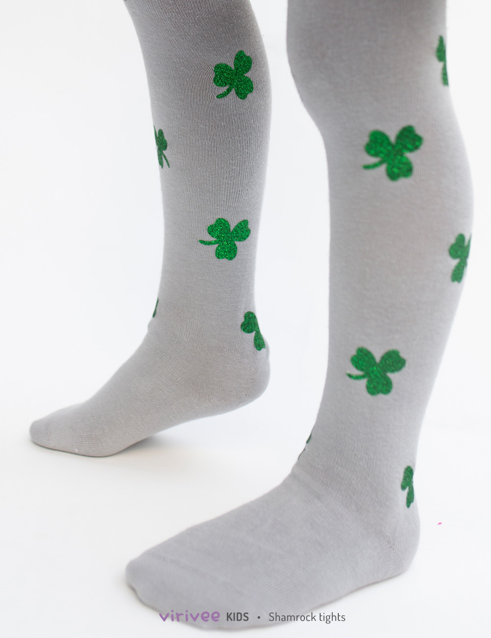 Shamrock clover Irish tights