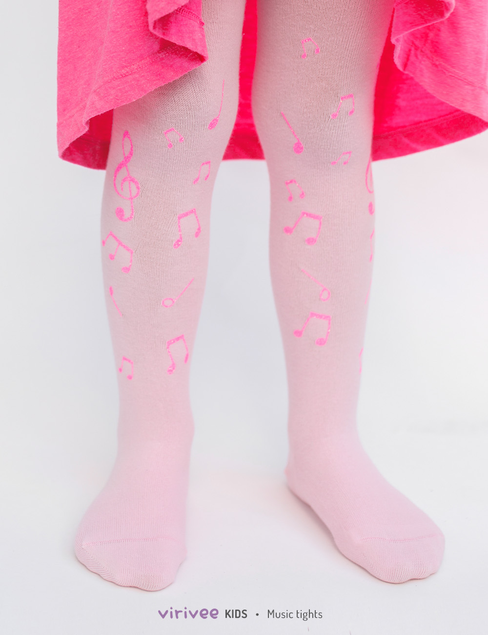 Music note tights for girls