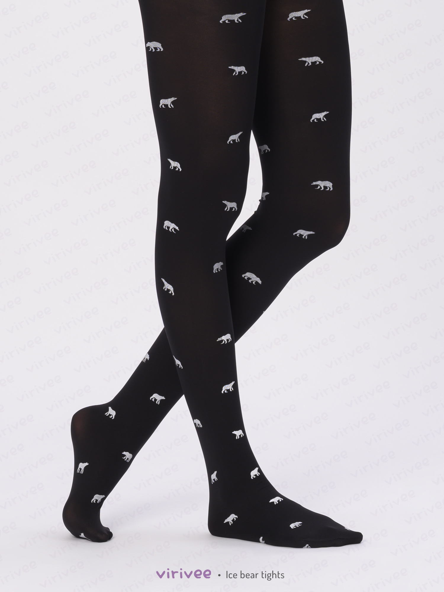 Ice bear patterned tights
