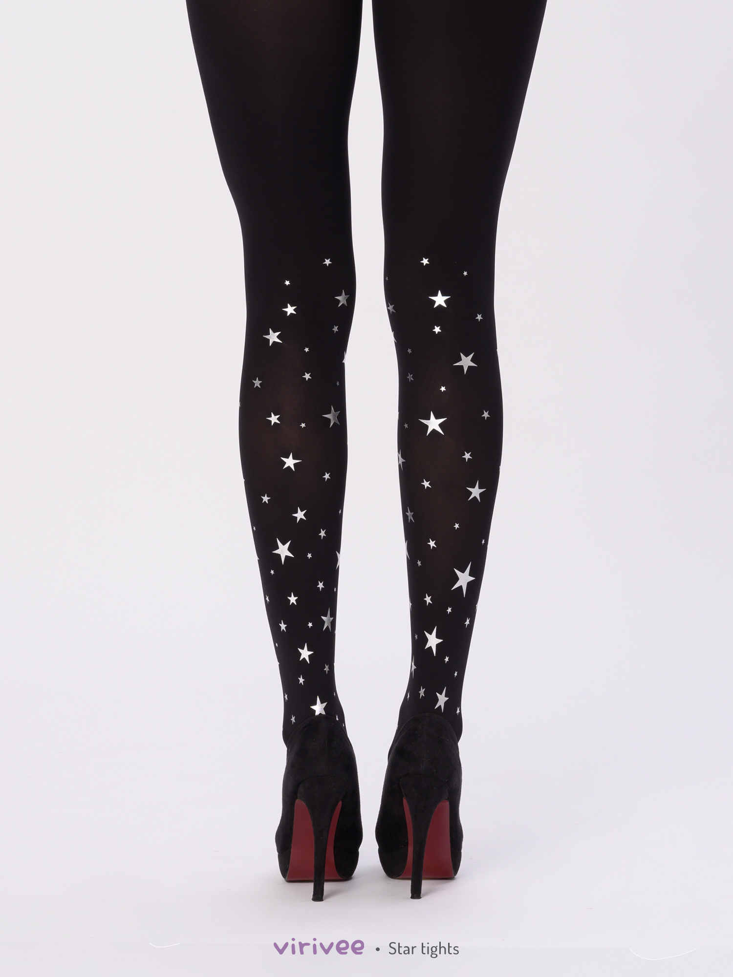 Star tights with gold or silver print - Virivee Tights - Unique tights ...