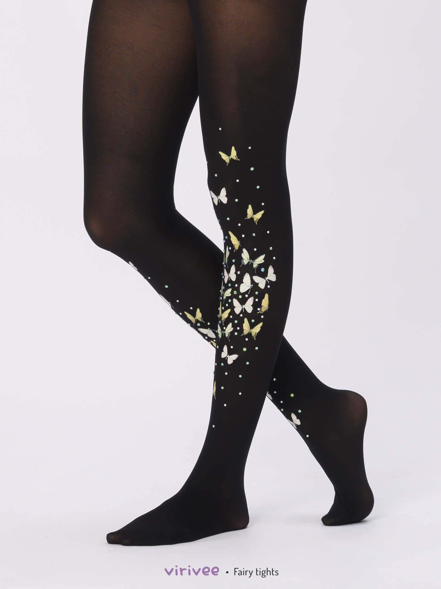 Golden beetle tights - Virivee Tights - Unique tights designed and