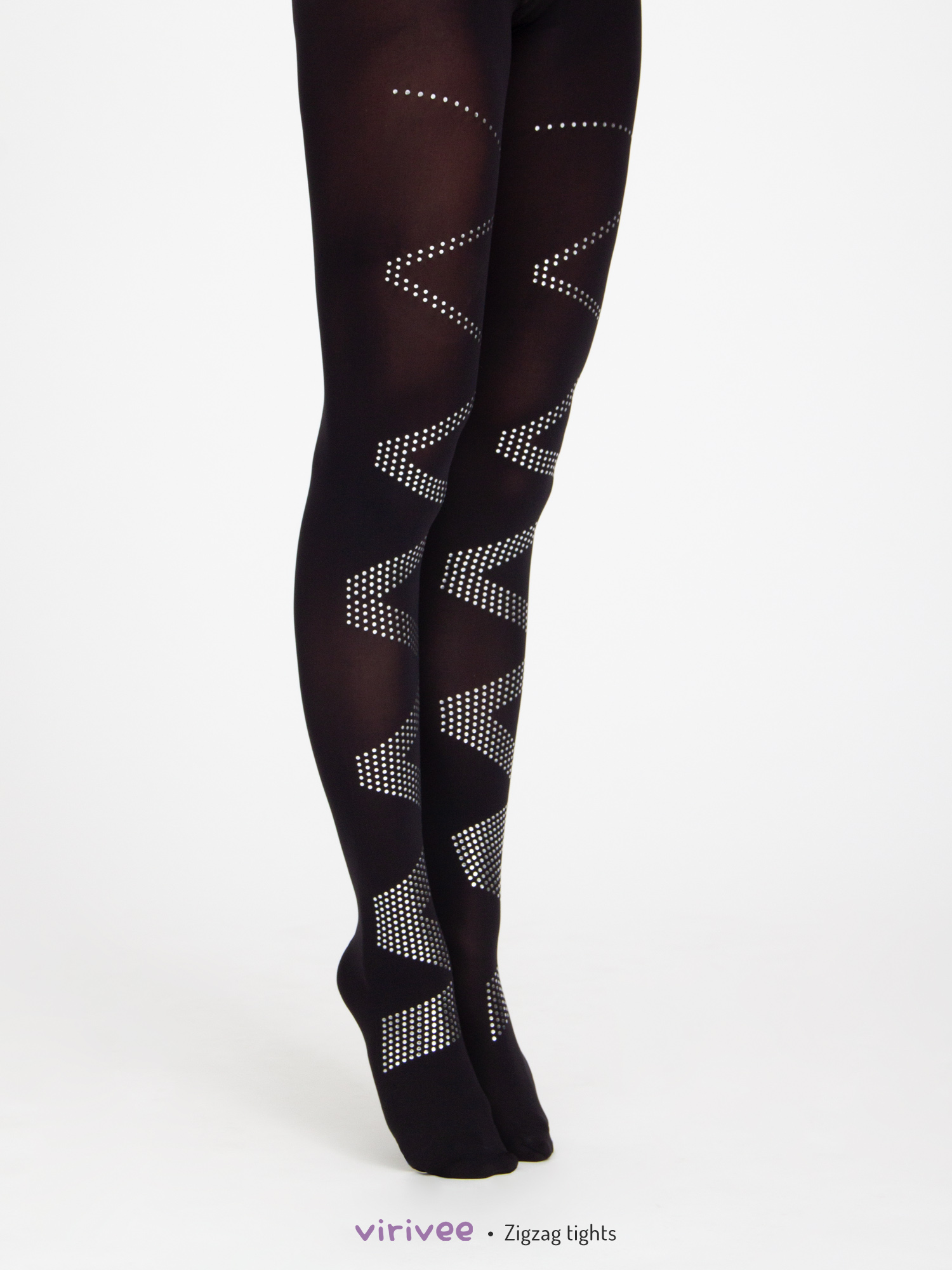 Silver zigzag tights - Virivee Tights - Unique tights designed and made ...