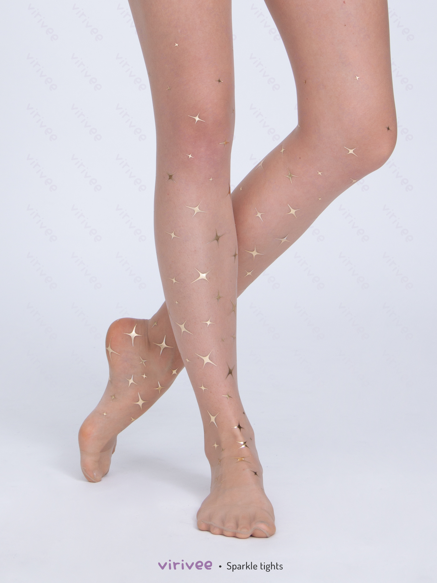Nude sparkle tights
