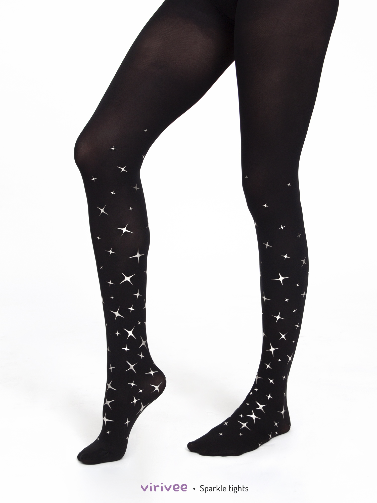 Dotted line tights - Virivee Tights - Unique tights designed and