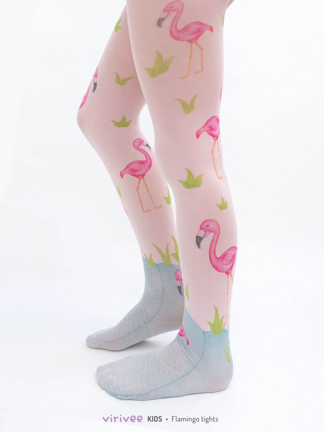 Cute flamingo tights for girls
