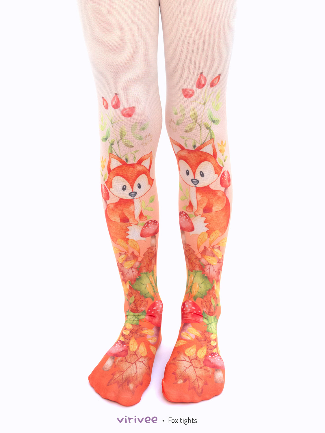 Cute fox tights for girls
