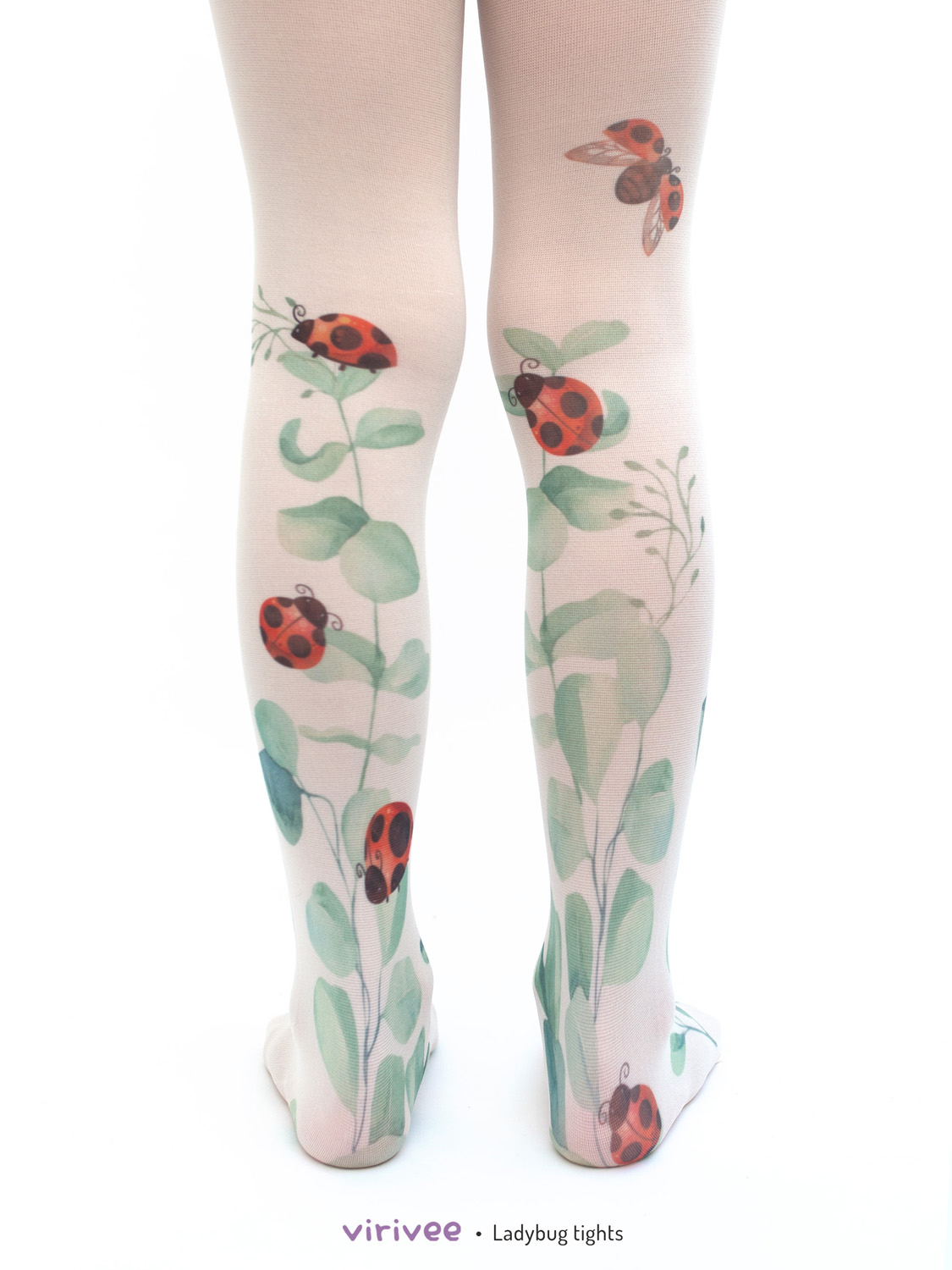 Cute printed ladybug tights for girls