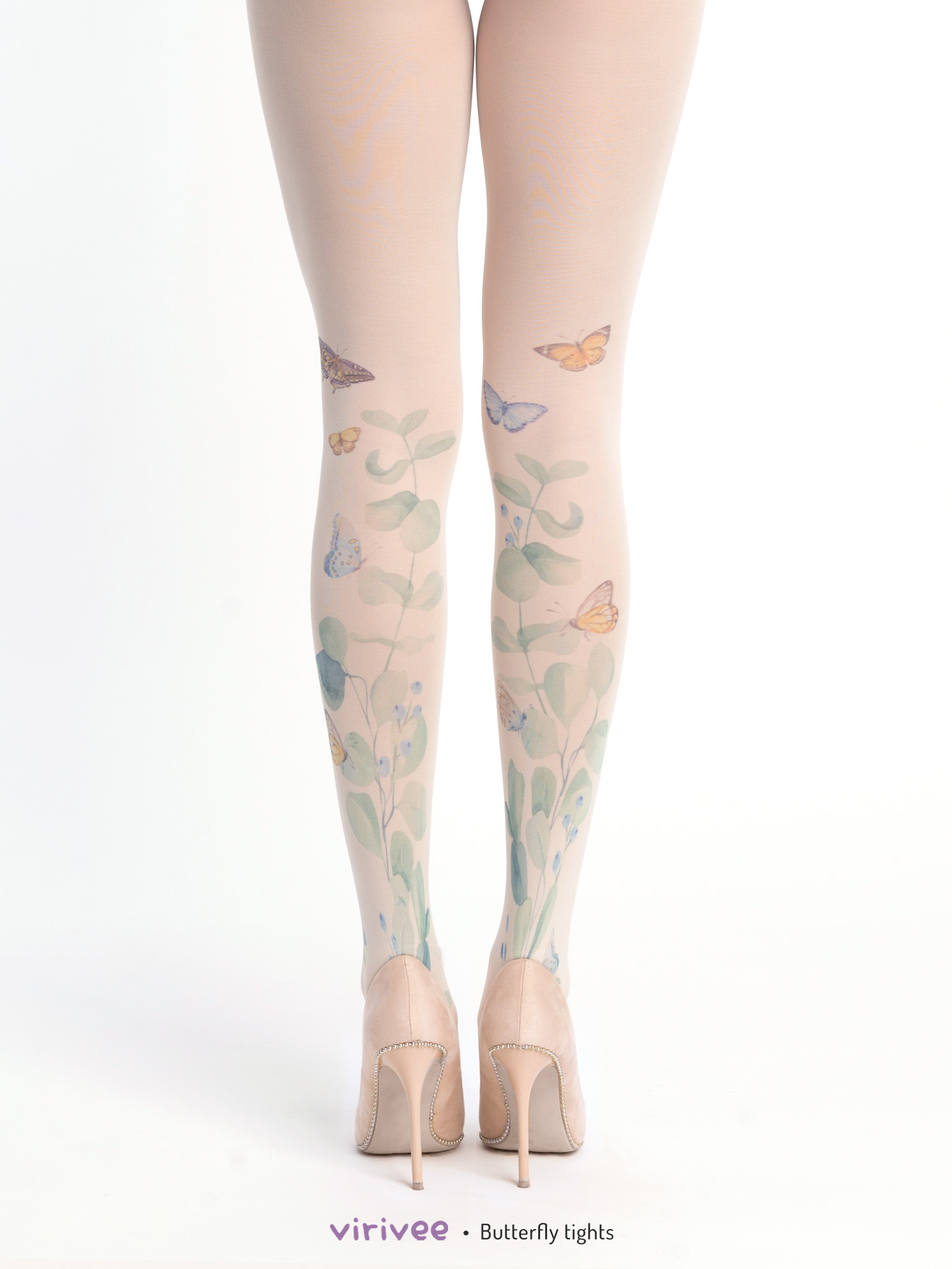 Colourful butterflies tights by Virivee