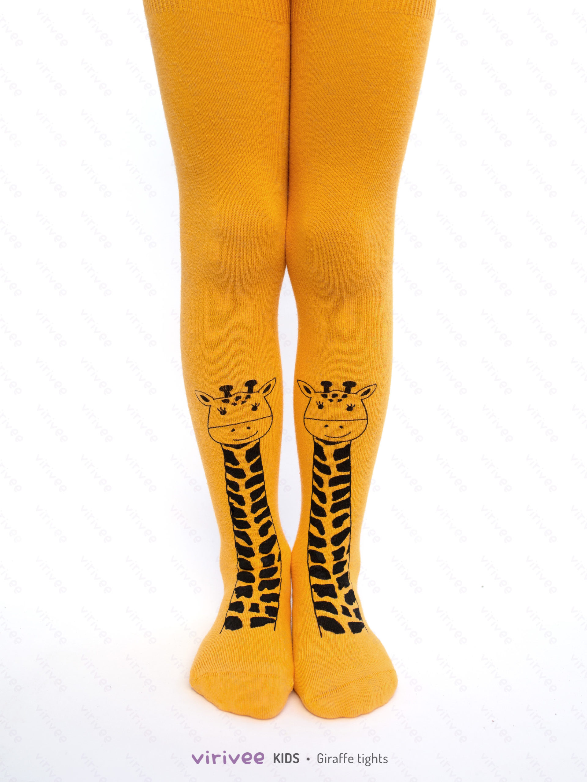 Cotton giraffe tights for girls and kids