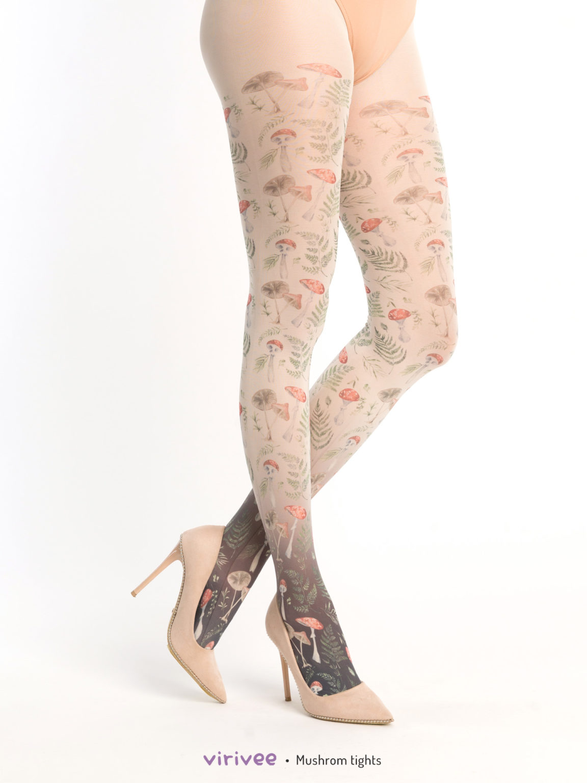 Ombre mushroom tights – Virivee Tights – Unique tights designed and ...