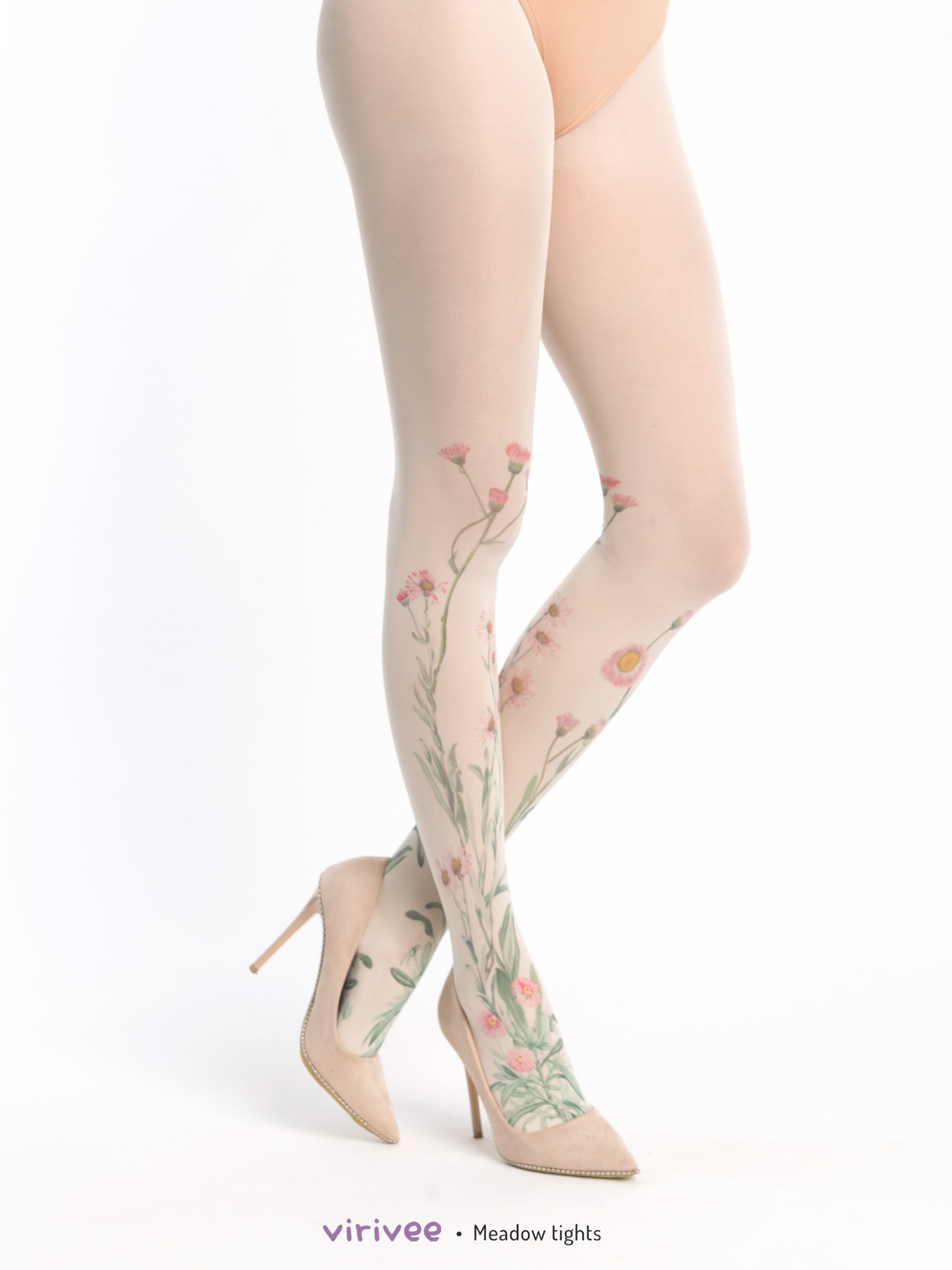 Colourful meadow tights by Virivee