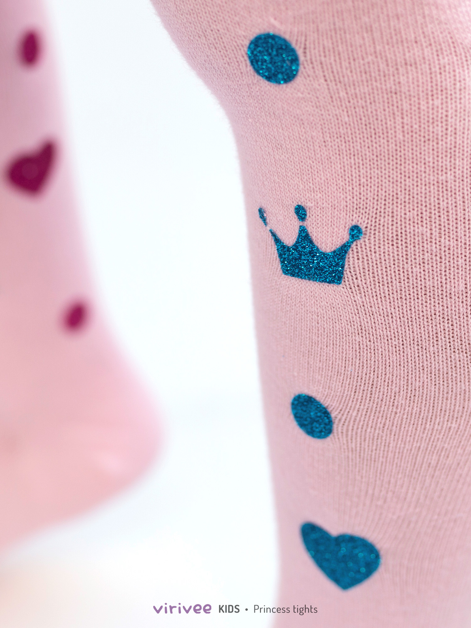 Princess cotton tights for girls