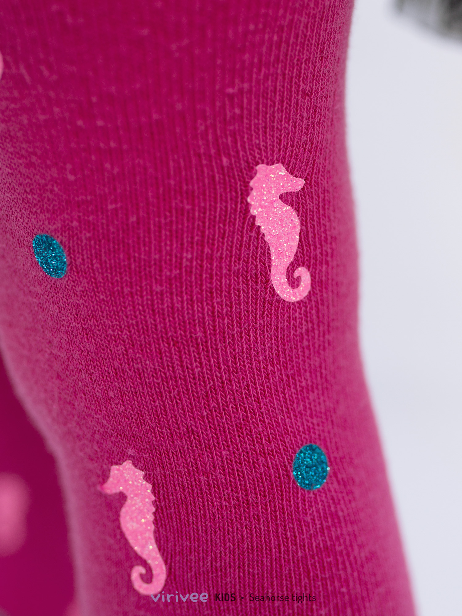 Glitter seahorse tights for toddlers and girls