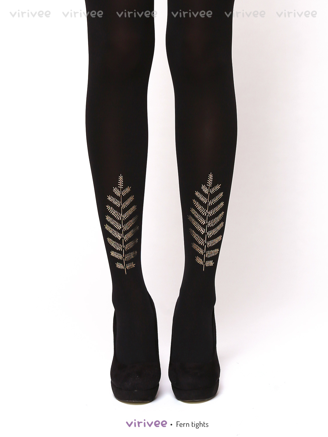 Golden or silver fern tights