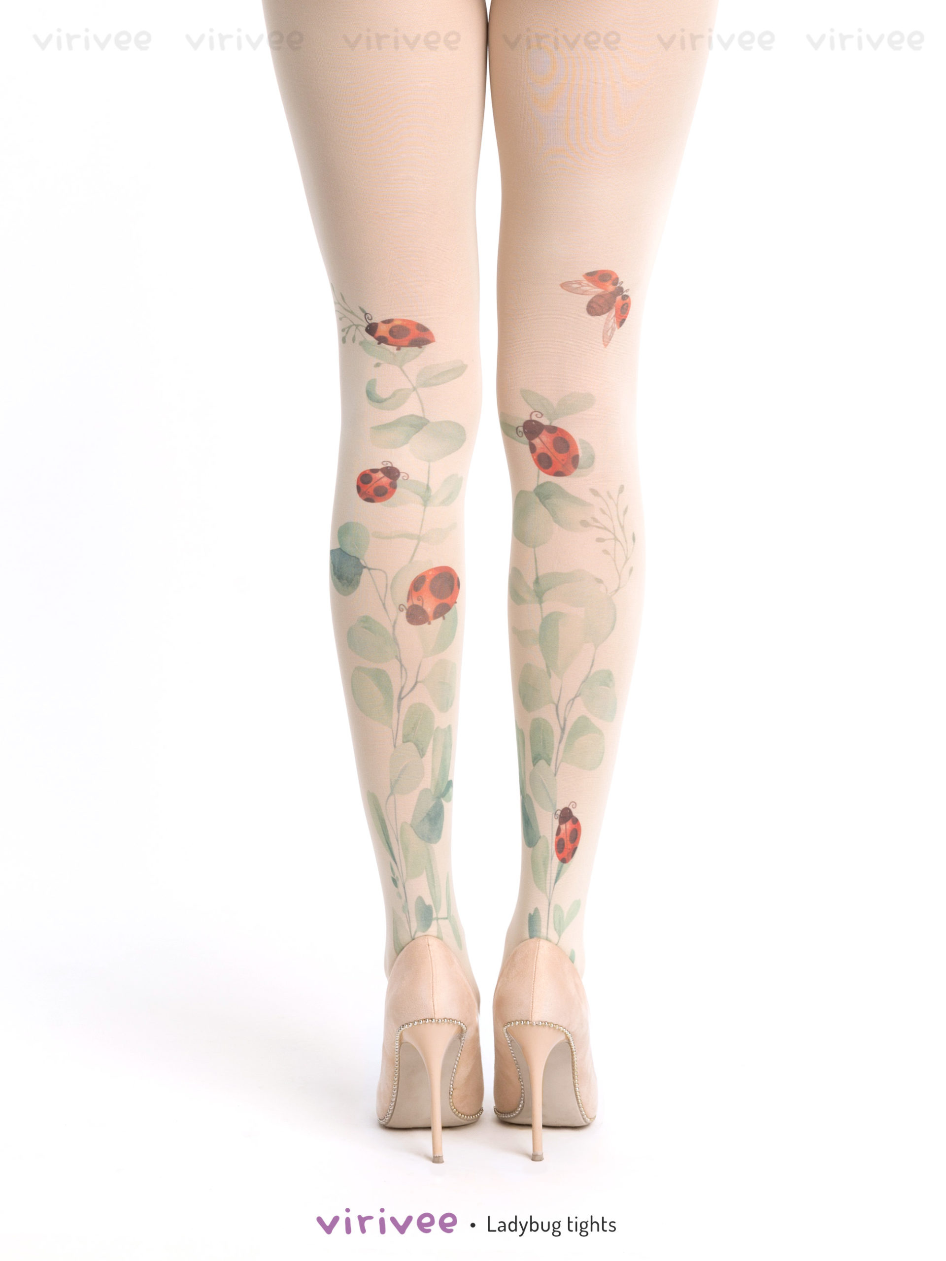 Green meadow tights - Virivee Tights - Unique tights designed and