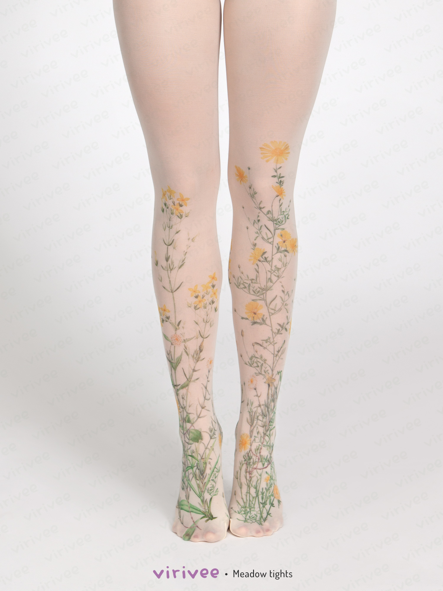 floral tights - Virivee Tights - Unique tights designed and made in Europe