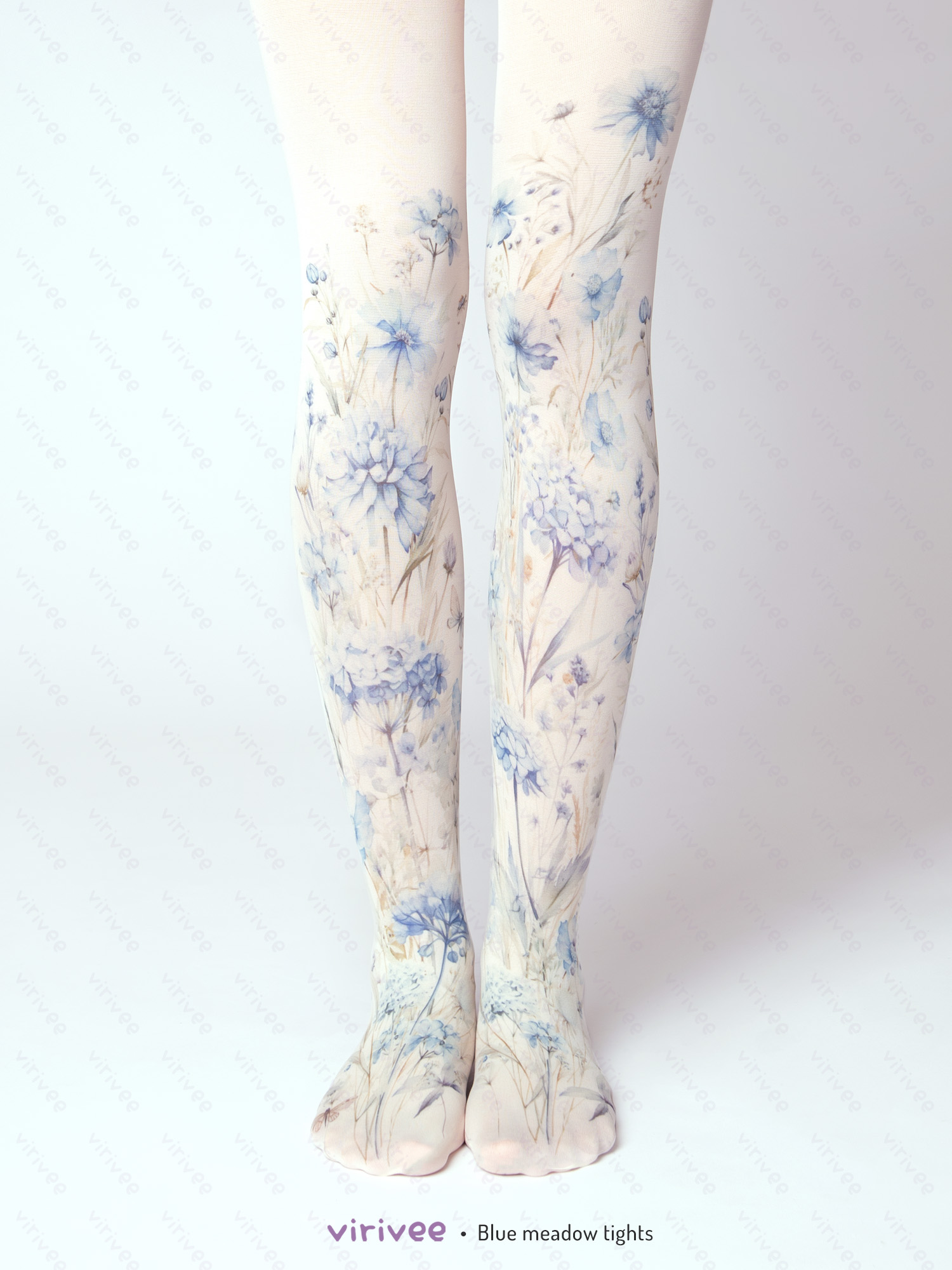 Blue meadow tights